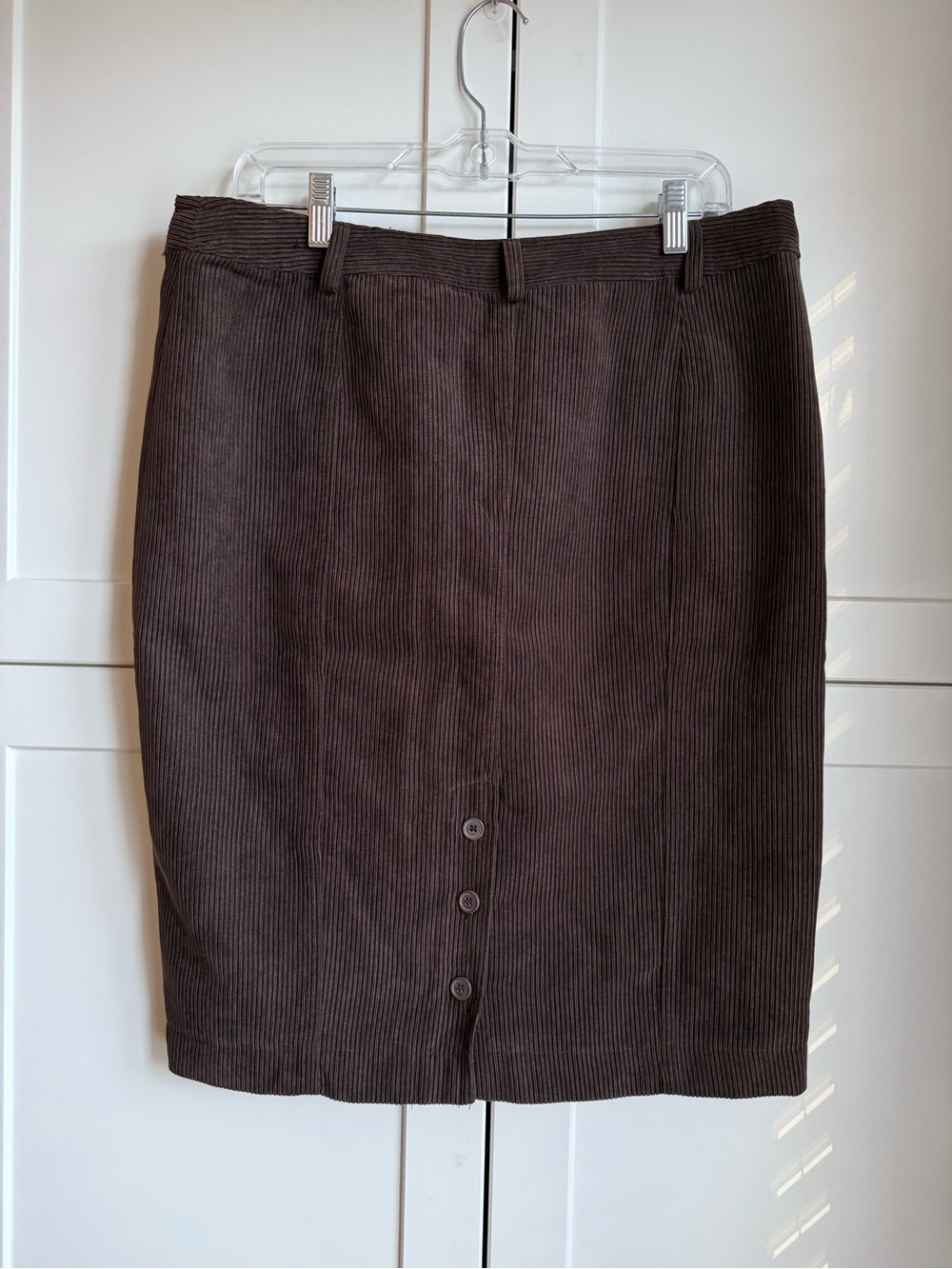 Della Spiga Brown Corduroy Skirt Size 12 - Picture 6 of 8